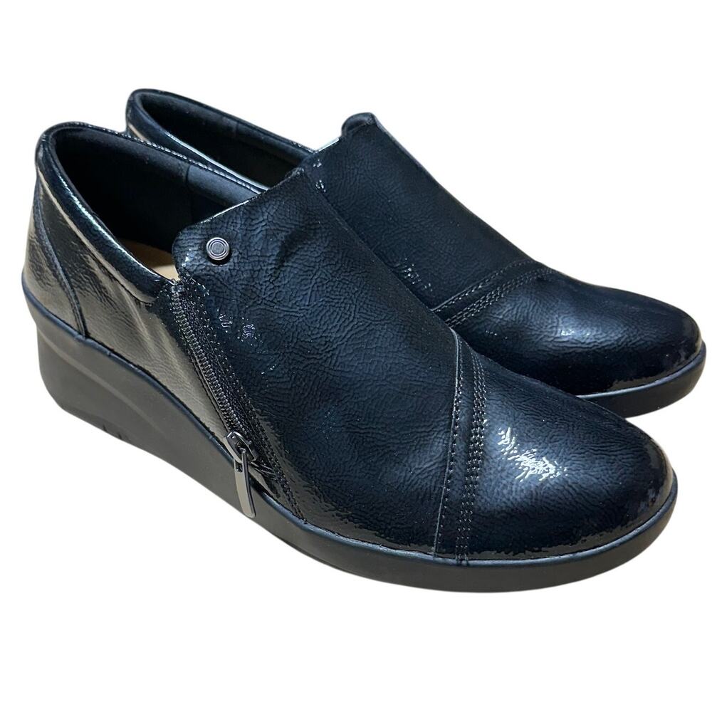 Clarks Women's Collection Suttyn Zip Shoes Patient Black Women's Size 11 M NIB